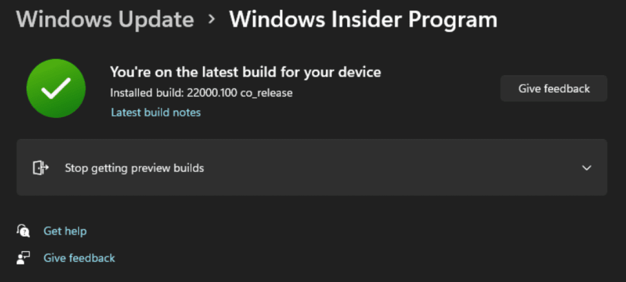 Cambiar de canal en Windows Insider