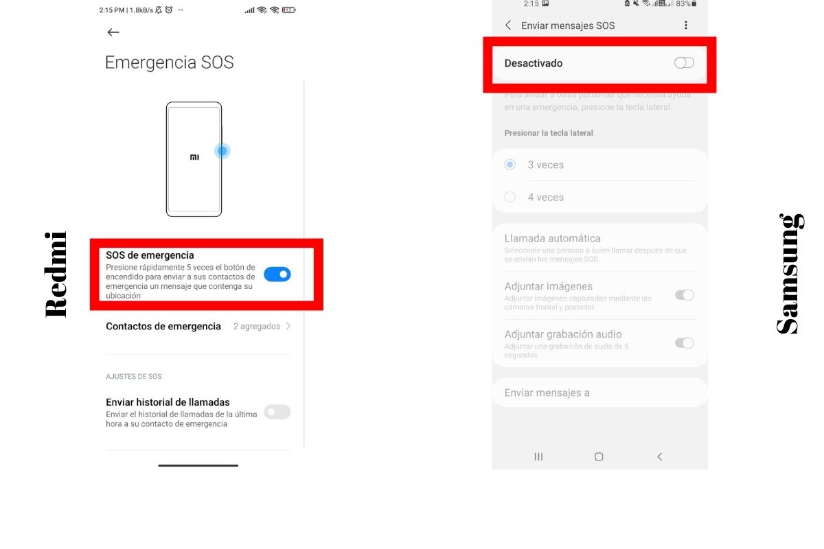 Cómo activar el Modo SOSSOS