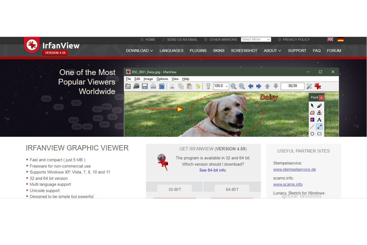 IrfanView visualizador de fotos para Windows 10