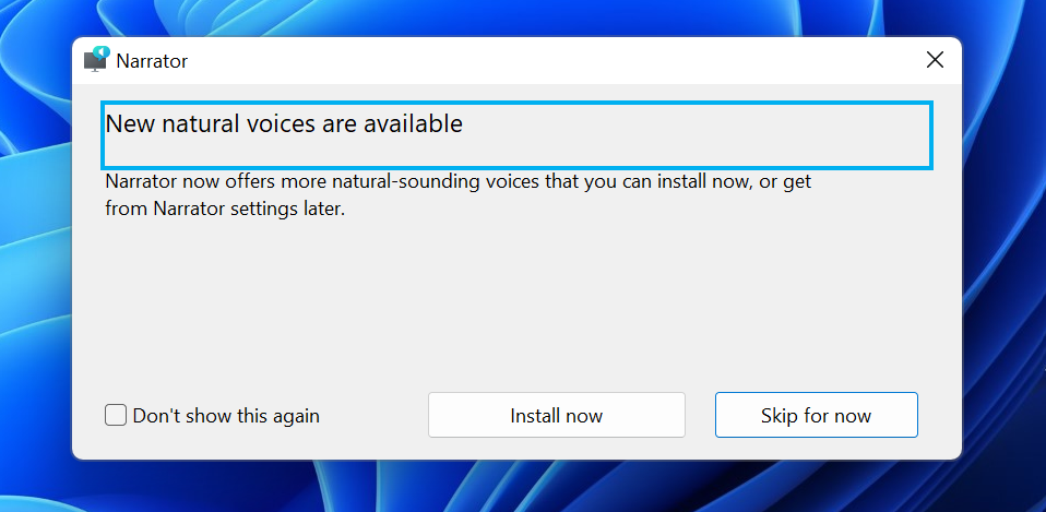 Narrador Windows 11