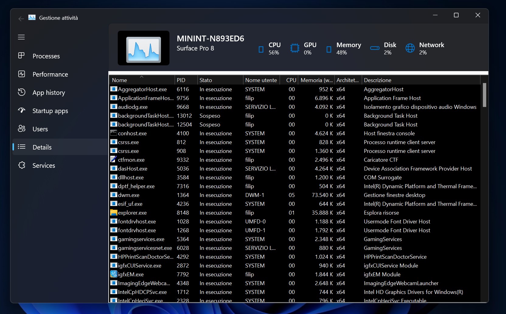 Nuevo Administrador de tareas en Windows 11
