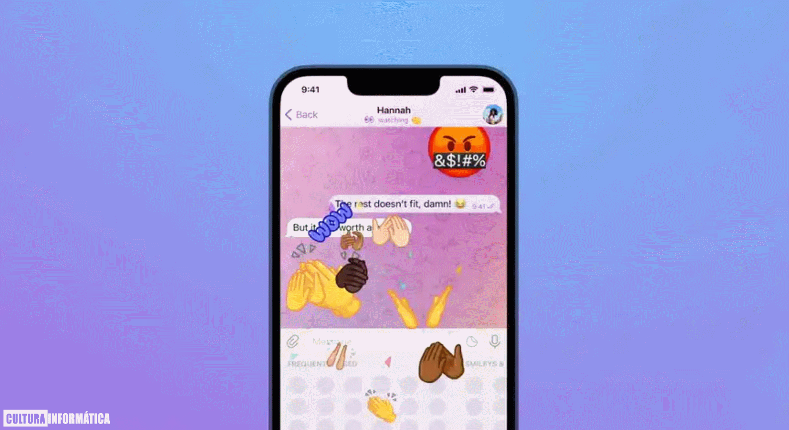 Stickers interactivos en Telegram 8.4