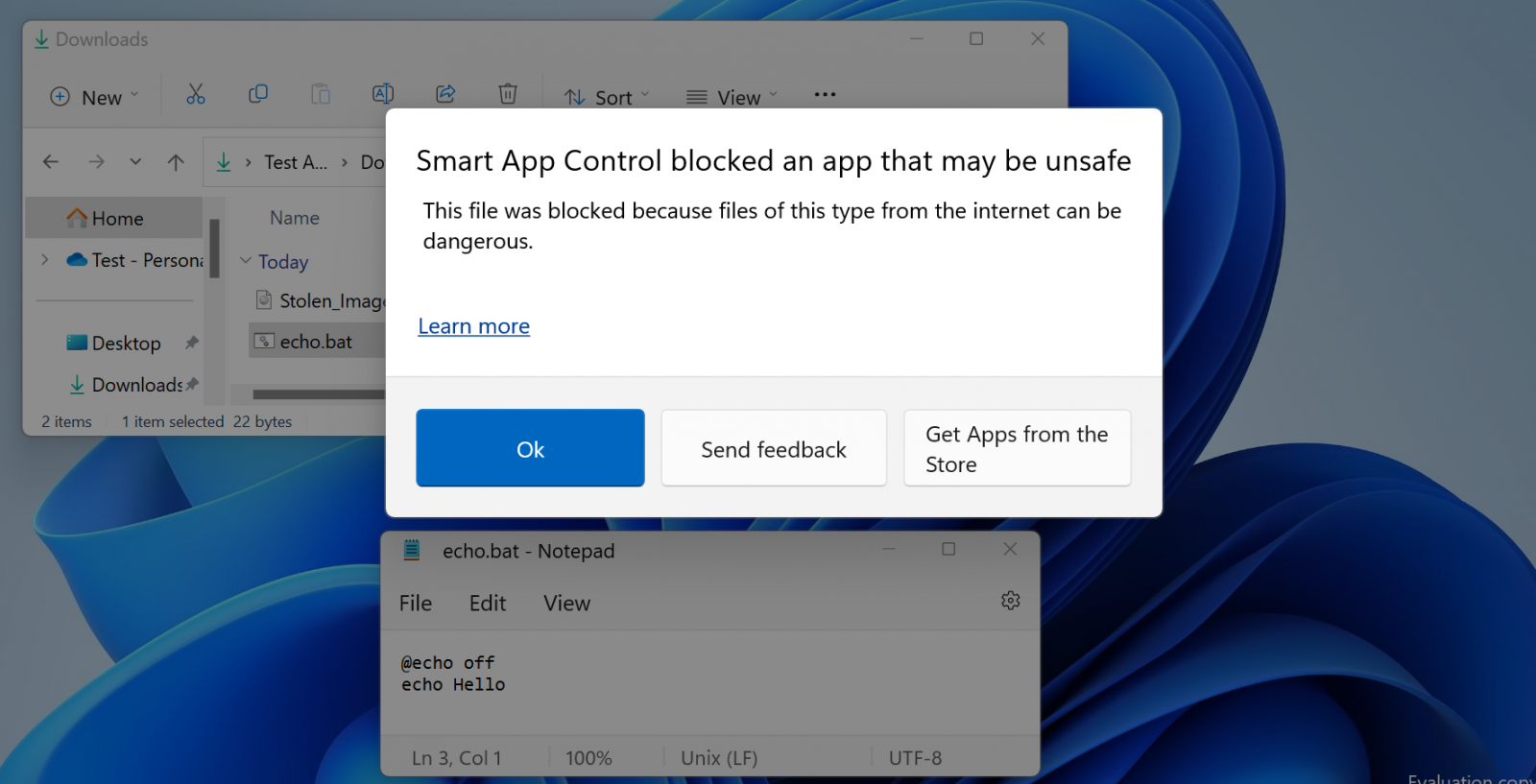 Smart App Control de Windows 11 