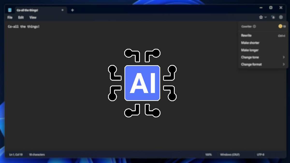 La inteligencia artificial llegará al Bloc de Notas